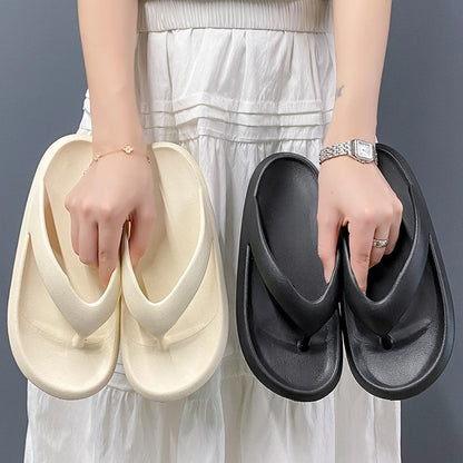 Women's Classy Flip-Flops for Women, Summer Flip-Flops for Beach Couples, New Thick-Soled Outer Wear Sandals for Men, Bathroom Bathing Non-Slip Slippers