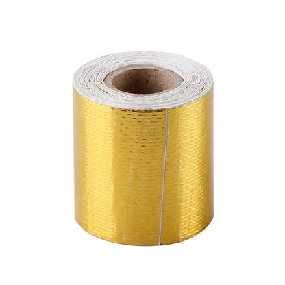 5cmX 5m/10m Gold Car Motorcycle Exhaust Wrap Pipe Header Heat Insulation Roll Tape Turbo Heat Exhaust Thermal Wrap Tape