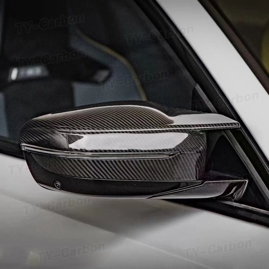 Real Dry Carbon Fiber Side Door Mirror Cover for BMW M2 G87 M3 G80 M4 G82 G83 G42 Replacement Rear View Mirror Car Accessories