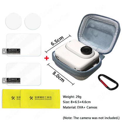 Tempered Glass LCD Display Screen Protector+TPU Soft Lens Film Cover For Insta 360 GO 3S Action Camera GO3S Case Accessories