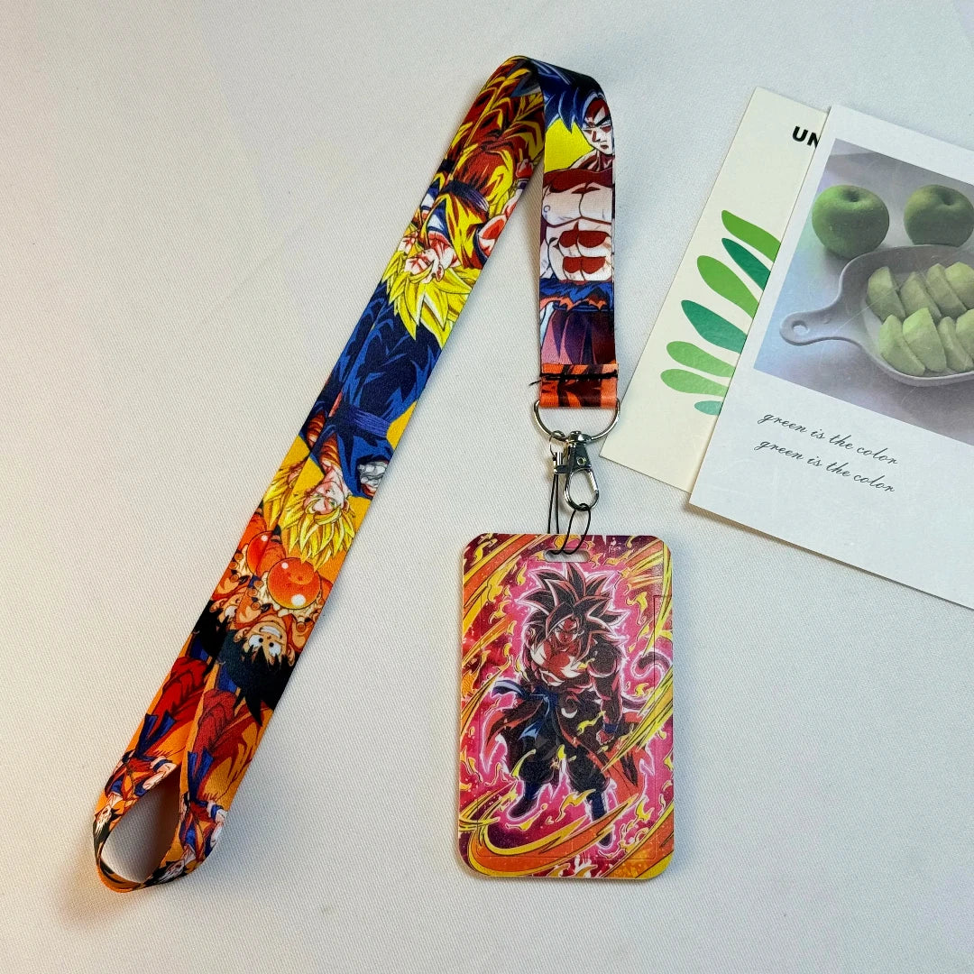 Dragon Ball Credential Holder Japanese Anime Lanyards for Key Neck Strap For Card Badge Gym Keychain Keyring Accessories Gifts