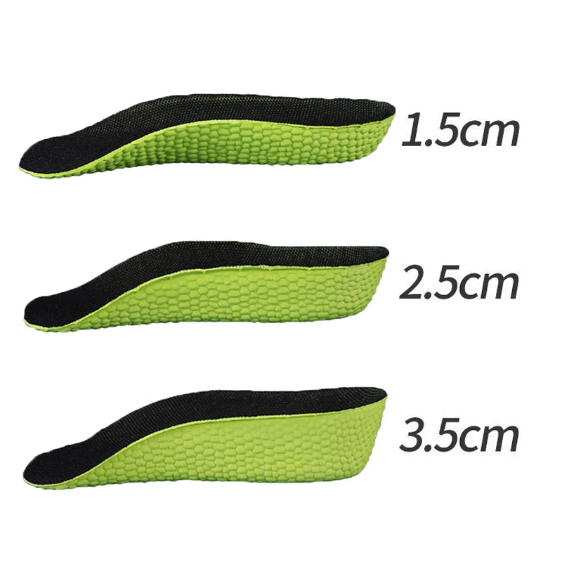 3.5CM Invisible Height Increasing Insoles Half Sole Heighten Sports Shoe Pad Inserts Men Women Orthopedic Arch Support Insole