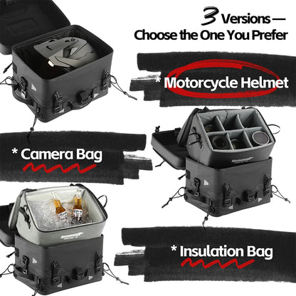 Rhinowalk Motorcycle Tail Dry Bag Waterproof Motor Rear Seat Bag Camera Or Cooler Bag Motorcycle Hard Case Luggage Helmet Bag