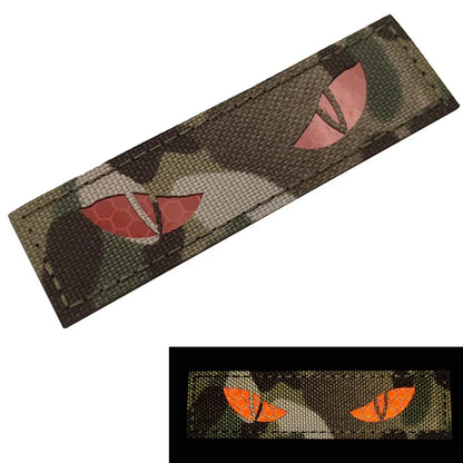 Cat Eyes Glow In Dark Patches Infrared IR Reflective Rubber Appliqued For Hats Helmet Uniform Backpack