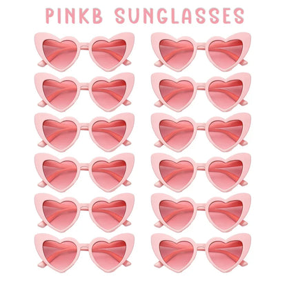 12-100Pcs Wedding Sunglasses for Guests Heart Shaped Sunglasses Bachelorette Party Glasses Bridal Shower Party Favors Photo Prop