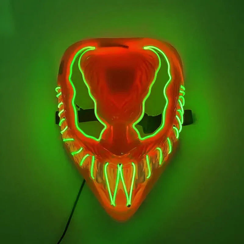 Horror Halloween GlowMasks Led Luminous Scream Venom Mask Carnival Masquerade Party Cosplay Scorpion Mask New