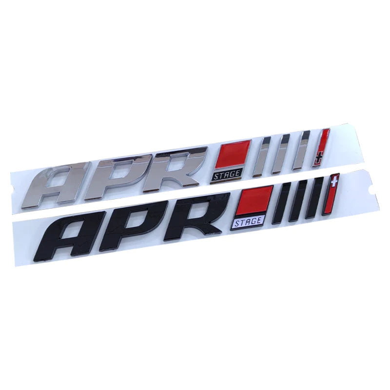 3d ABS  Chrome Black Logo APR Emblem Letters Car Trunk Badge Decal For A4 A5 S4 B8 A3 A7 APR Sticker Accessories