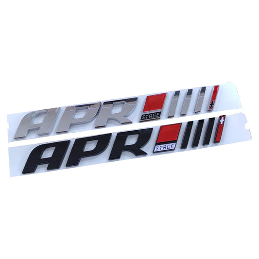 3d ABS  Chrome Black Logo APR Emblem Letters Car Trunk Badge Decal For A4 A5 S4 B8 A3 A7 APR Sticker Accessories