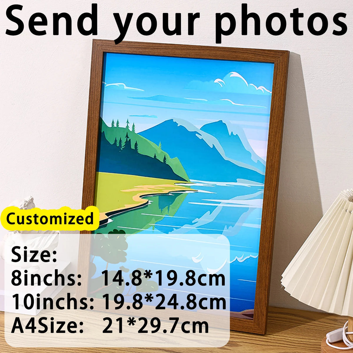 Personalized Wooden Photo Frames, Custom Photo Frame Ornaments, Simple Holiday Gifts Indoors, Commemorate Precious Memories