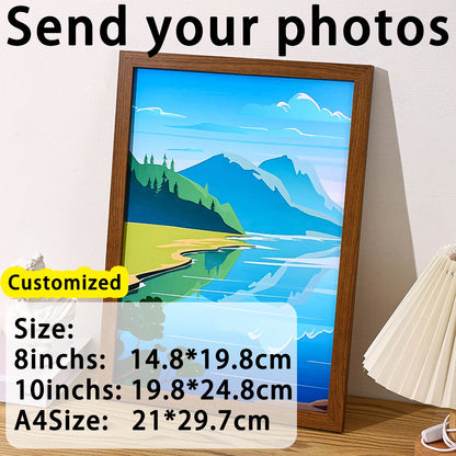 Personalized Wooden Photo Frames, Custom Photo Frame Ornaments, Simple Holiday Gifts Indoors, Commemorate Precious Memories