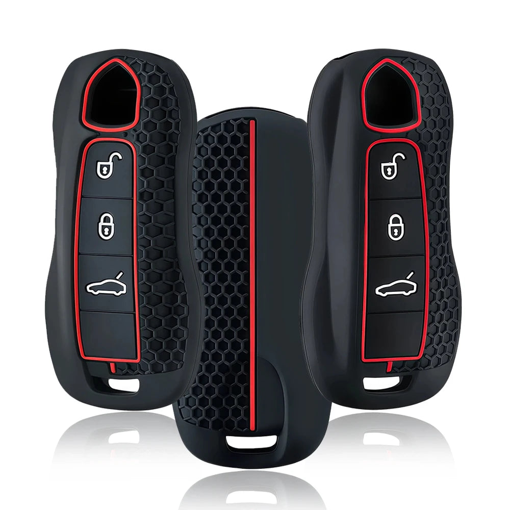 Silicone Car Remote Key Case FOB for Porsche Cayenne 958 911 Lepin 996 Macan Boxster Panamera 997 944 924 Panamera 718 971 9YA