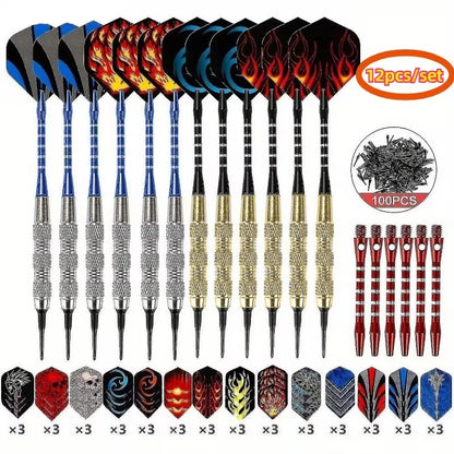 TRALOW 3/6/12PCS Professional Soft Tip Darts Set for Electronic Dartboard Darts Plastic Tip Multiple Dart Patterns To Choose