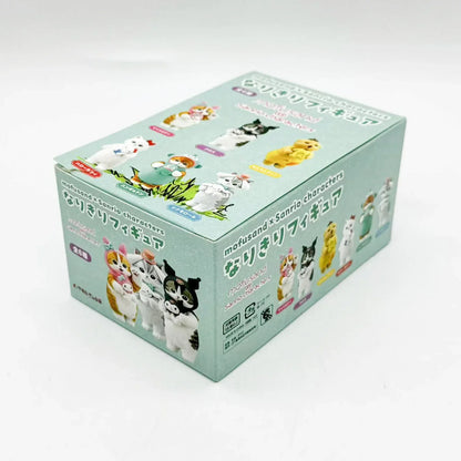Mofusand Cats Pretend Sanrio Characters Cute Figure Holding Dolls Blind Box Melody Kuromi Cinnamoroll Hello Kitty Car Ornaments