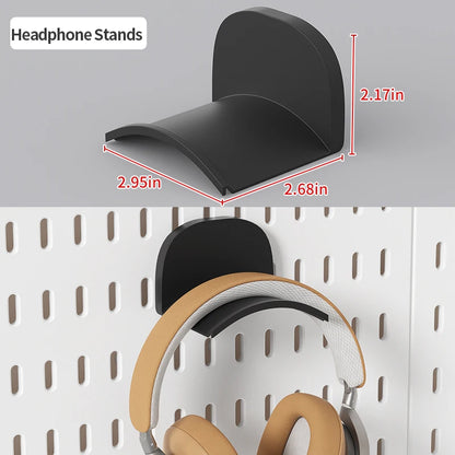 No-Drill Gaming Room Pegboard, Wall Organizer for Controller, Headphone & Keyboard Stand, Multi-Functional Display Storage Rack