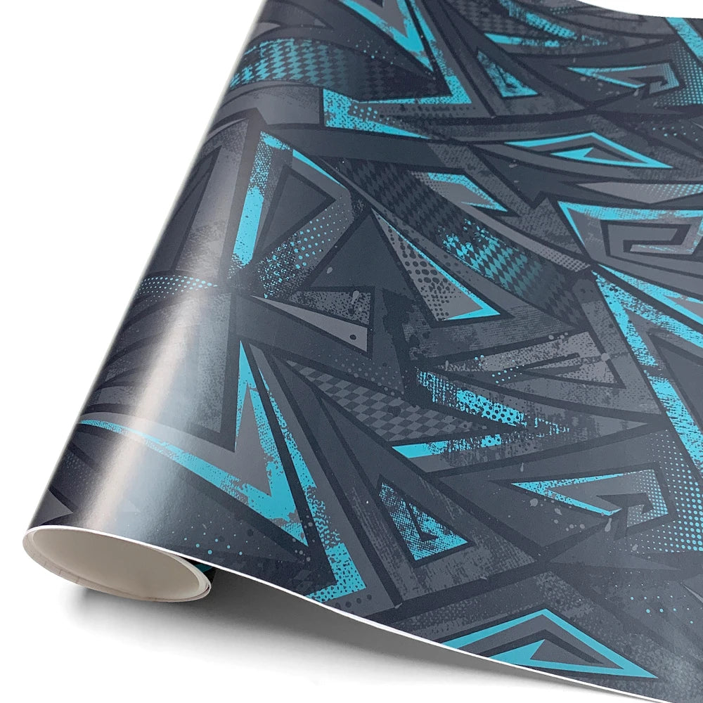 Car Adhesive Vinyl for Motorcycle Triangle Car Wrapping Film Cyberpunk Skateboards DIY Waterproof Vinyl Sticker Decals Graphics