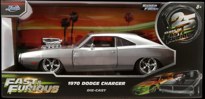 Original Jada 1:24 Fast & Furious 25th Anniversary Edition Diecast Car Model Exquisite Interior Details Metal Vehicle Gifts Toys