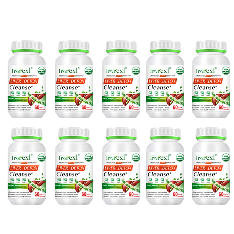 Liver Cleansing Detox Capsules Health Liver Support Colon Cleansing Repair Pills Prevent Cirrhosis Fatty Liver, Natural Herbal