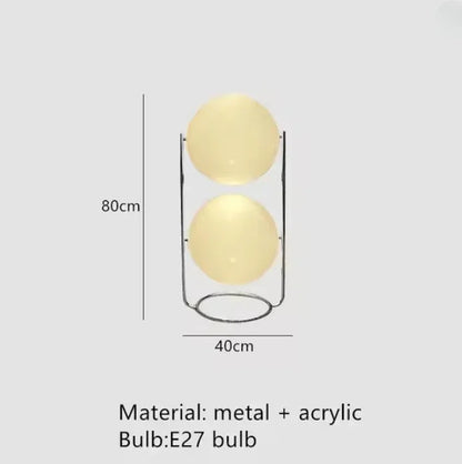 Modern White Yellow Acrylic Ball Shade Chrome Standing Floor Lamp,Hotel Living Room Bedroom Bedside Art Deco Table Lighting