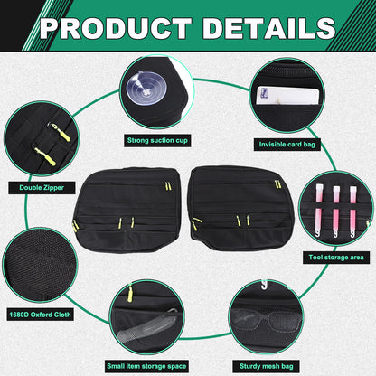 Zinky Oxford Cloth 2 Pcs Car Trunk Tailgate Window Storage Bag Organizer For Toyota Land Cruiser Prado J120 FJ150 150 2003-2017