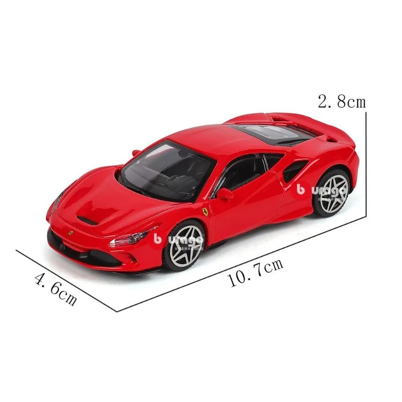 Bburago 1/43 Scale Ferrari F8 Tributo Simulation Sports Car Model Exquisite Desktop Ornament Gift For Boys