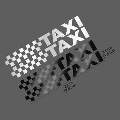 Reflective Car Sticker Taxi Sign Camouflage Styling Vinyl Film Decal Side Window Decoration Automobiles Exterior Accessories