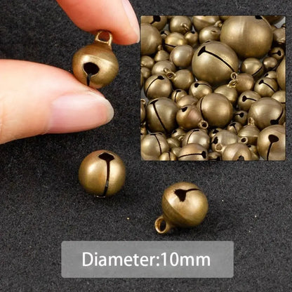 5-50pcs 6/8/10/12/14/16/18/20/25mm Bronze Metal Jingle Bells Loose Beads Festival Party Christmas Decor DIY Crafts Accessories