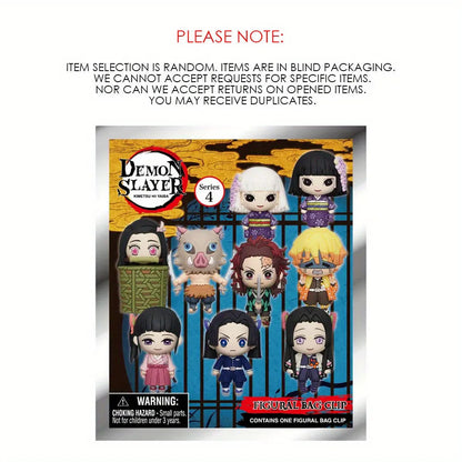 Demon Slayer Officially Licensed Blind Box 3D Figurine Bag Clip Charms Zenitsu Crying Nezuko In Basket Anime Collector Kering