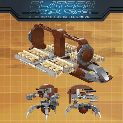 522PCS Space War Transport Vehicle Building Blocks Alien War Soldier Car Model Bricks Desktop Decoration DIY Toys Holiday Gifts