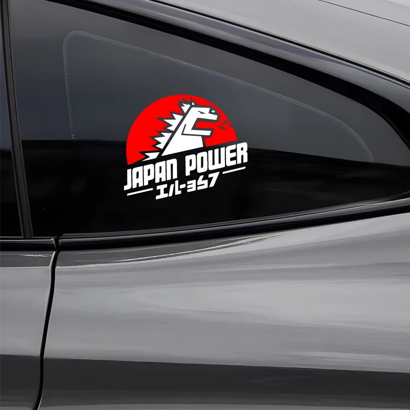 JAPAN POWER Japanese Dinosaur  Sticker, JDM Cartoon Decal High Quality And Durable Automobiles Exterior Accessories