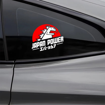 JAPAN POWER Japanese Dinosaur  Sticker, JDM Cartoon Decal High Quality And Durable Automobiles Exterior Accessories