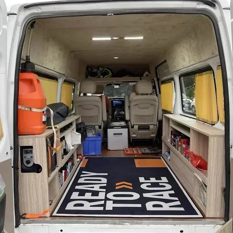 Crystal Velvet Motorcycle Display Carpet Racing Electric Vehicle Mat Garage Anti-slip Floor Decoration Customized Parking Rug