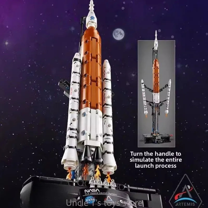 Artemis SLS Rocket Building Blocks 632Pcs High Quality Sci-Fi Moon Exploration Model Kit for Adults Educational Construction Toy