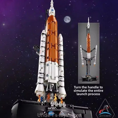 Artemis SLS Rocket Building Blocks 632Pcs High Quality Sci-Fi Moon Exploration Model Kit for Adults Educational Construction Toy