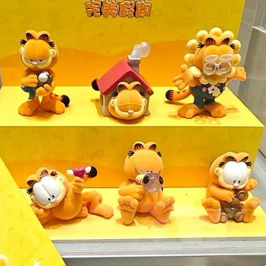 Hot Genuine Garfield Perfect Holiday Series Blind Box Trendy Toy Action Figures Kawaii Mystery Box Decorations Cute Girls' Gifts