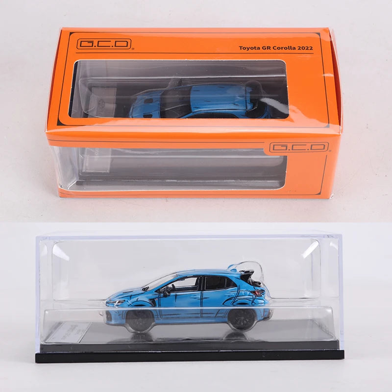 GCD 1:64 GR Corolla Blue Comic Version Alloy Model Car