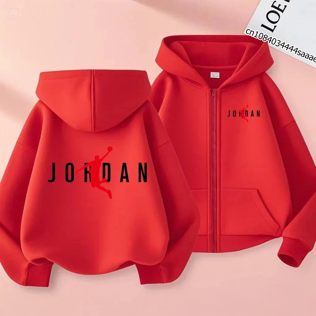 Children's Zipper Style Hoodie Sweatshirt Fashion Idol Star Charming Coat Boys Girls 3-12Yrs Casual Sports Cardigan Gift
