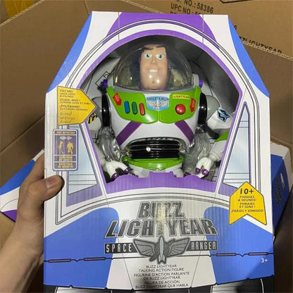 30cm Toy Story Buzz Lightyear Spacecraft Sound Model Buzz Lightyear Action Figure Doll Desktop Collection Birthday Gift