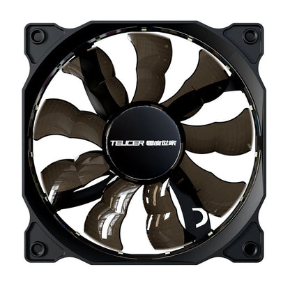 TEUCER 120mm Cooling Fan RGB Vortex Light Effects 12V Big 4Pin Cascadable Hydraulic Bearing Quiet PC Case Fan