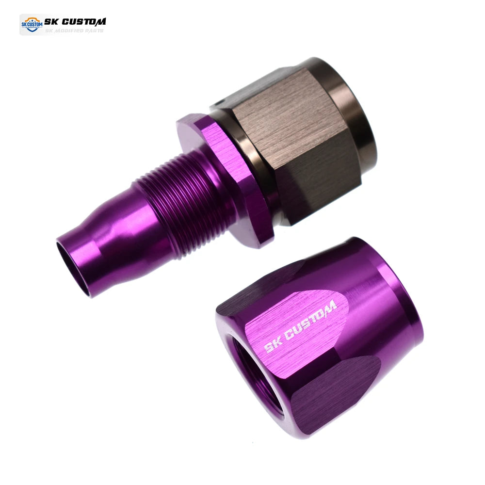 Universal Oil Pipe Female Forged Hose End Fitting Wire Braided Oil Tube Adapter Oil Radiator Fitting Aluminum Alloy AN6 AN8 AN10
