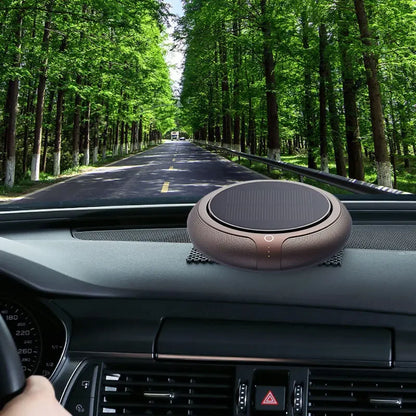 Solar Powered Car Air Purifier with Aromatherapy 3-Speed Regulation Three-Layer Filter System Odor & Formaldehyde Remover