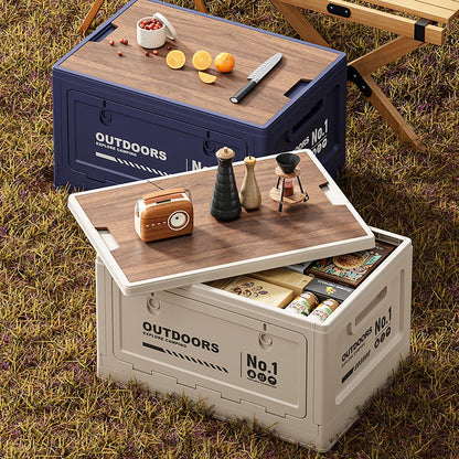 Rechargeable storage box, vehicle storage box, car trunk organizer box, large-capacity outdoor folding storage box