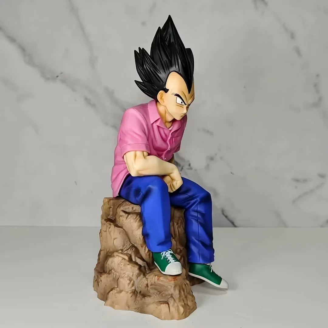 22cm Dragon Ball Figure Vegeta Anime Figure Pink Casual Style Vegeta Figurine Pvc Collection Statue Ornament Toys Model Gift