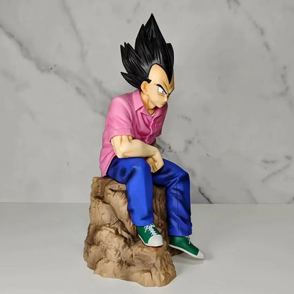 22cm Dragon Ball Figure Vegeta Anime Figure Pink Casual Style Vegeta Figurine Pvc Collection Statue Ornament Toys Model Gift