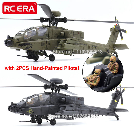 RC ERA C170 AH-64 Apache 6CH Brushless Auto Stabilized RC Helicopter with 2 Camouflage Pilot Figures Hobby Aircraft for Adults