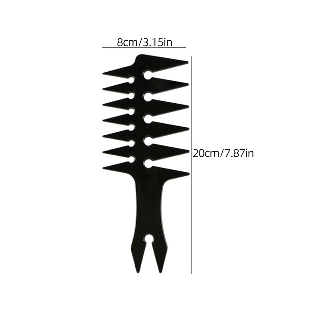 2 Pieces/1 Piece - Men's Retro Double Sided Oil Haircomb - Fishbone Comb Hairdressing Comb Styling Comb - Men's Essential