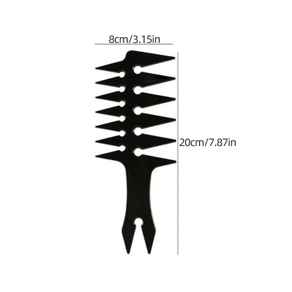2 Pieces/1 Piece - Men's Retro Double Sided Oil Haircomb - Fishbone Comb Hairdressing Comb Styling Comb - Men's Essential