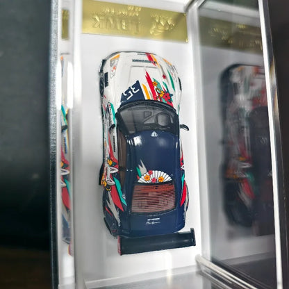 In Stock MYC 1:64 Nissan GTR R35 Type2.0 LB Wide Body Fox Demon Mask Anime Coating Resin Car Model