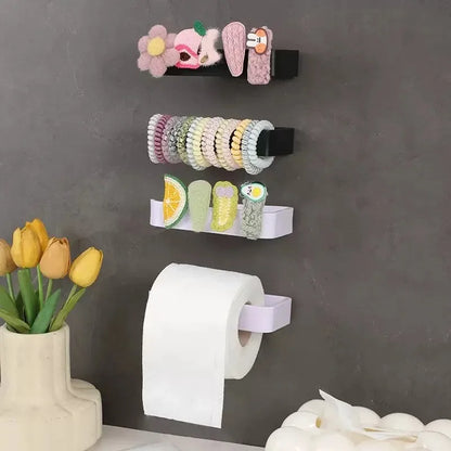 Self Adhesive Towel Rack, Wall Mounted Bathroom Supplies, Bathroom Towel Rack Hanger, Non Perforated Toilet Paper Holder