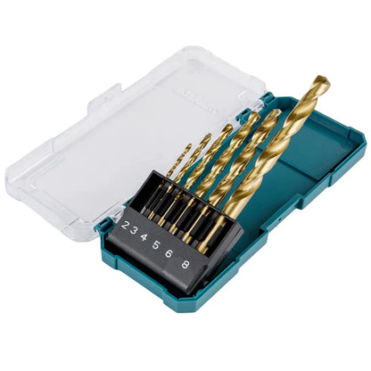 Makita D-72861 / D-72833 HSS Drill Bit Sets, Metal & Wood Drilling Bits with Storage Case
