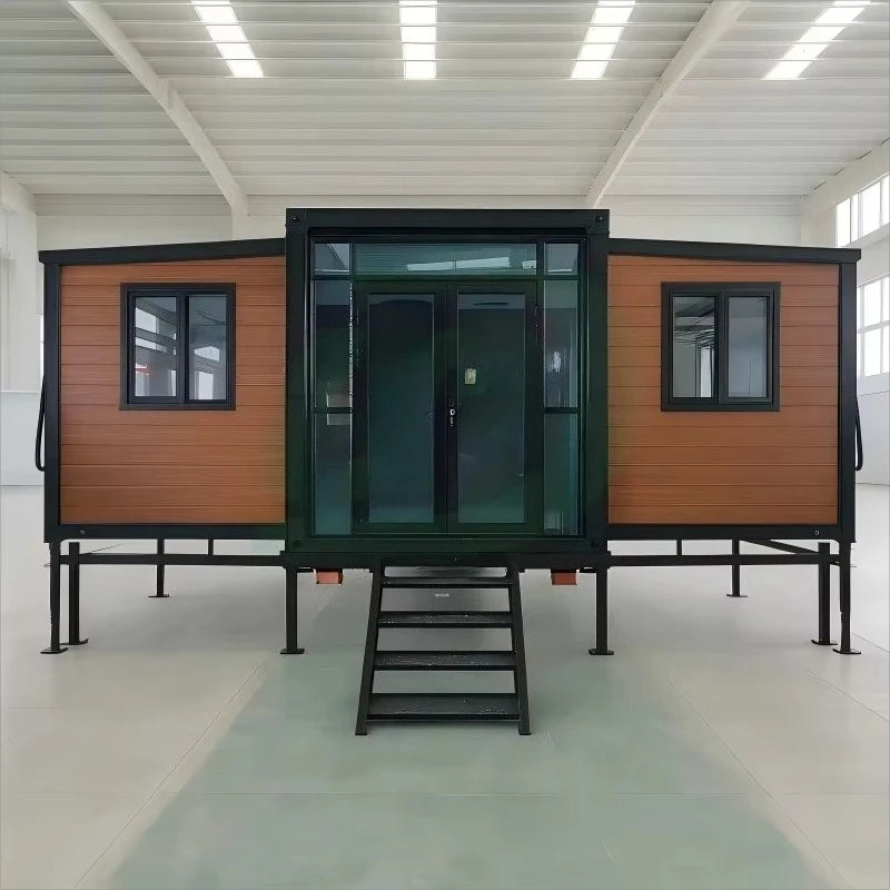 20ft/20ft Expandable Tiny House on Wheels Trailer Slide Outs Ready to Ship Home 2 Bedroom Prefabricated Mobile
